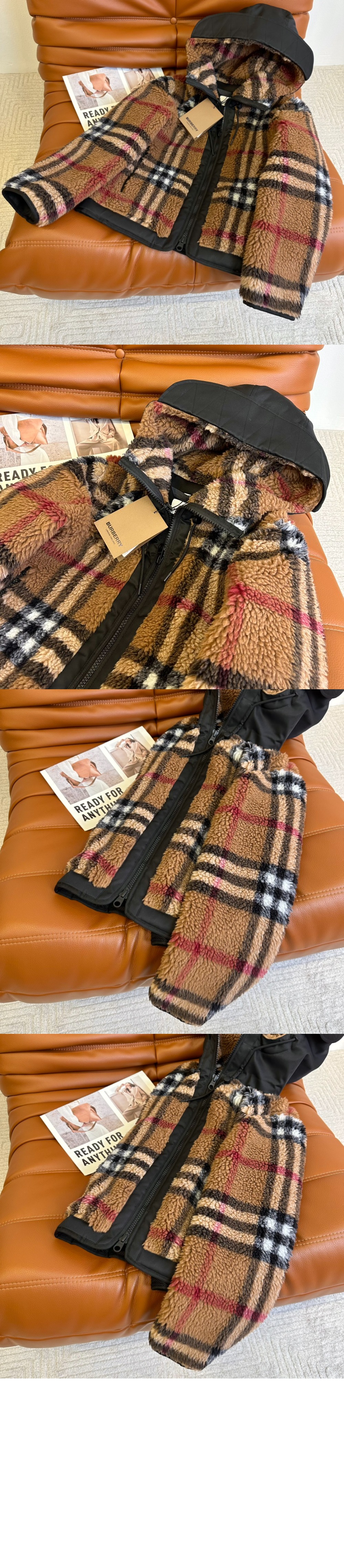 버버리 체크 플리스 재킷