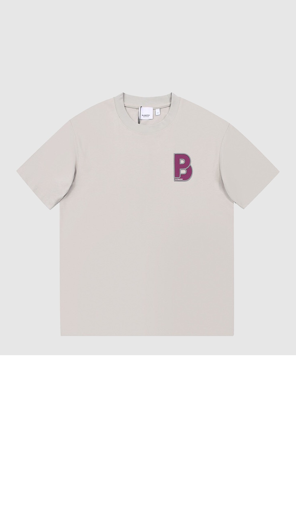 버버리 로고 코튼 티셔츠