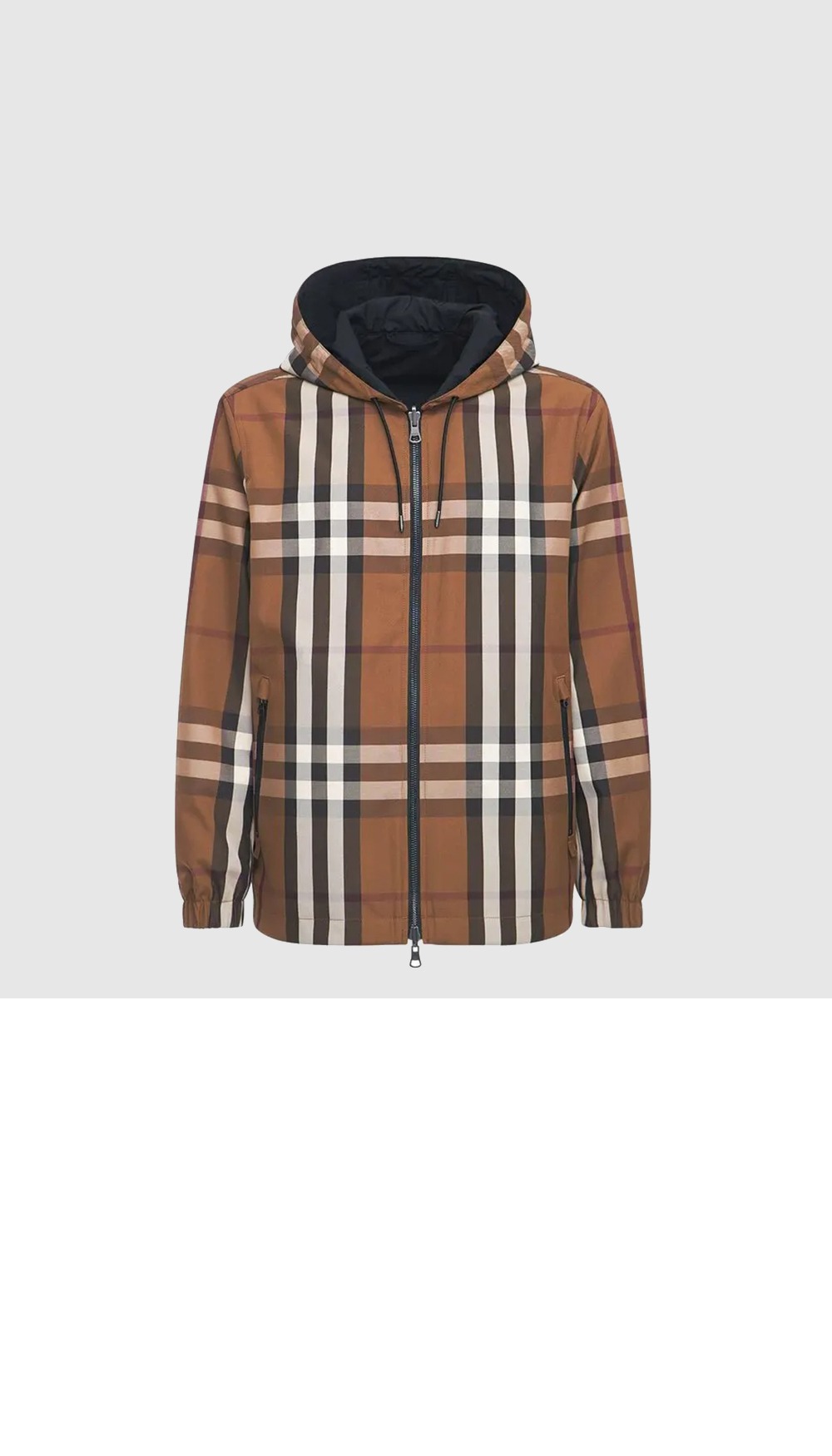 버버리 체크 나일론 재킷