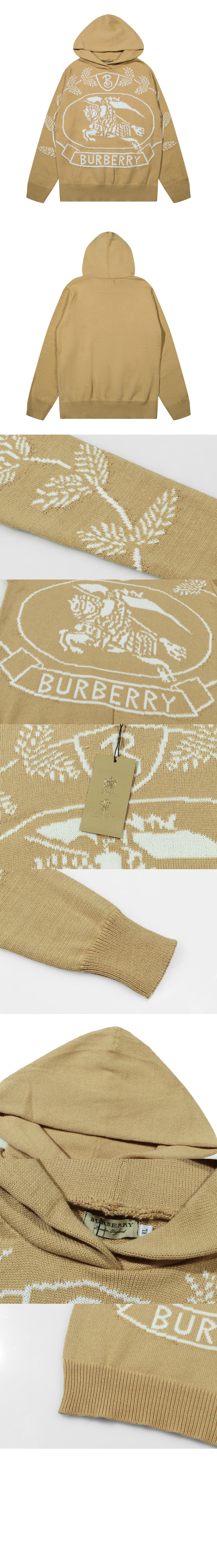 버버리 로고 후드