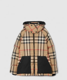 버버리 체크 퍼퍼 재킷