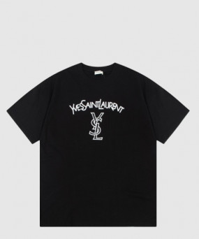 생로랑 플라워 코튼 톱