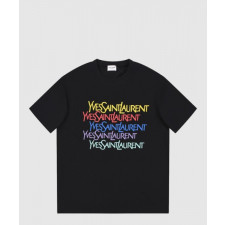 생로랑 로고 프린트 반팔