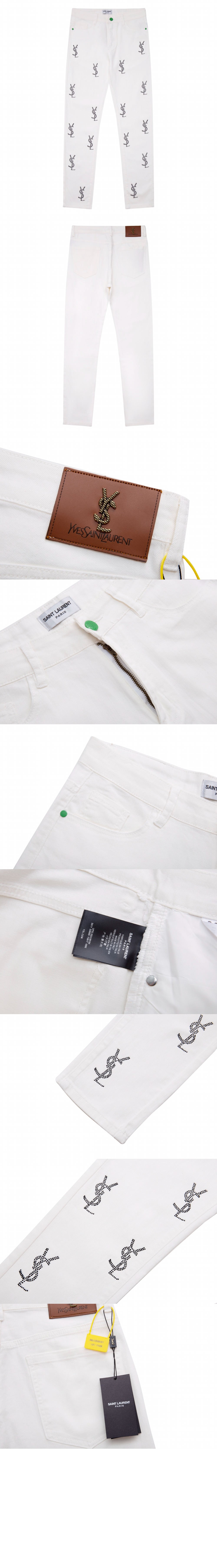 생로랑 로고 캐주얼 팬츠