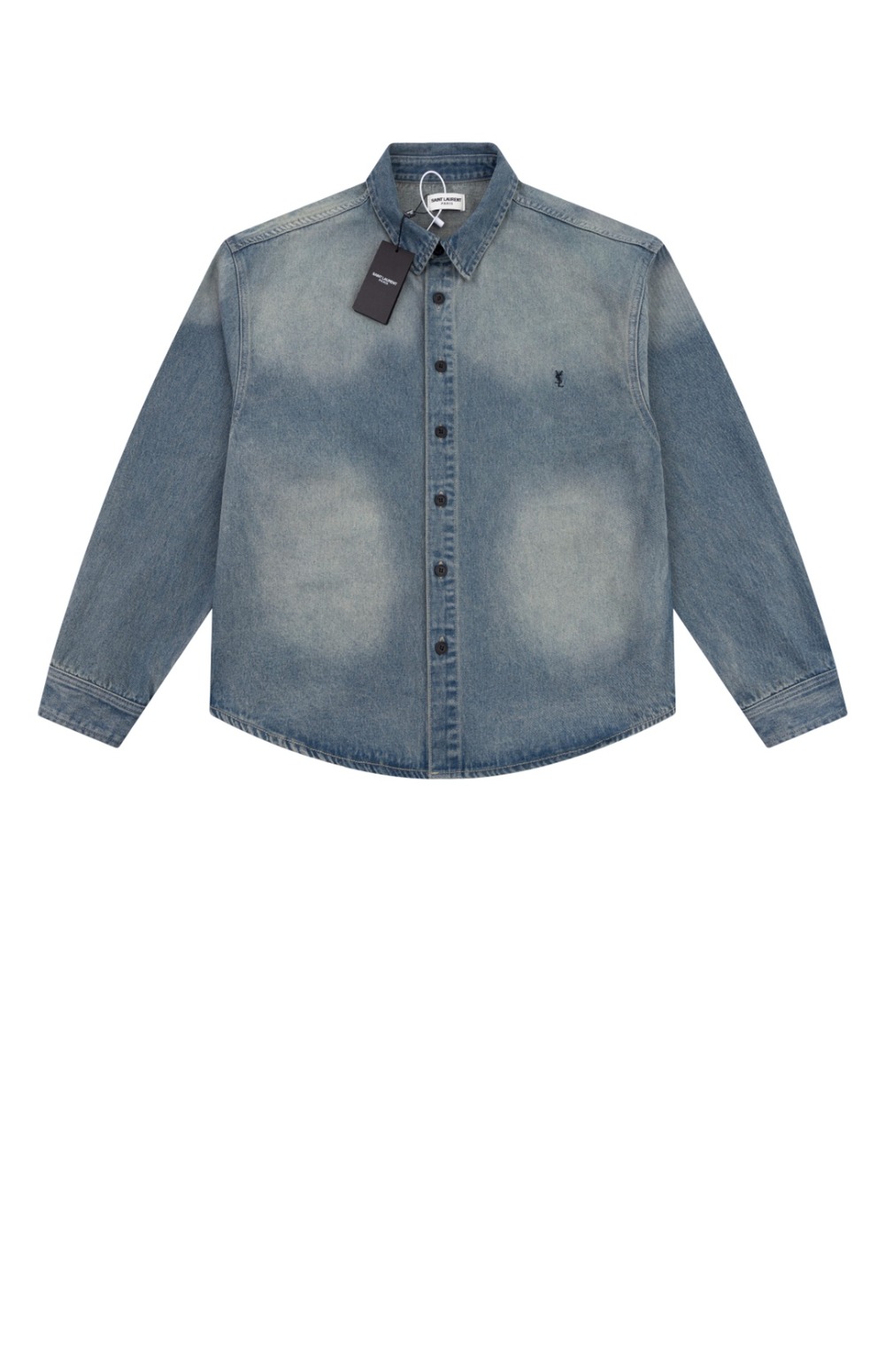 생로랑 로고 데님 재킷