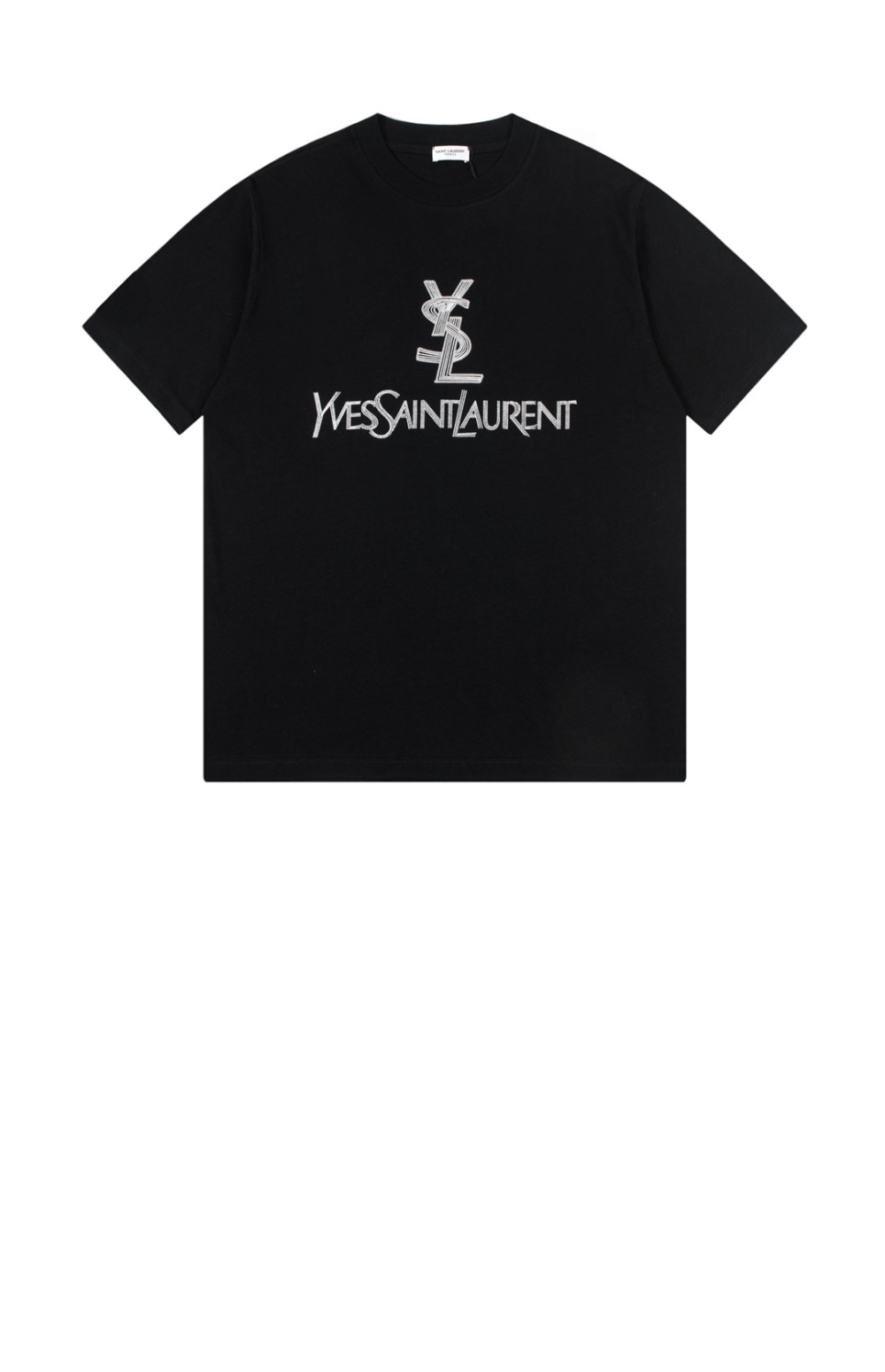 생로랑 로고 프린트 반팔