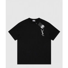 생로랑 로고 프린트 반팔