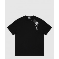 생로랑 로고 프린트 반팔