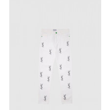 생로랑 로고 캐주얼 바지