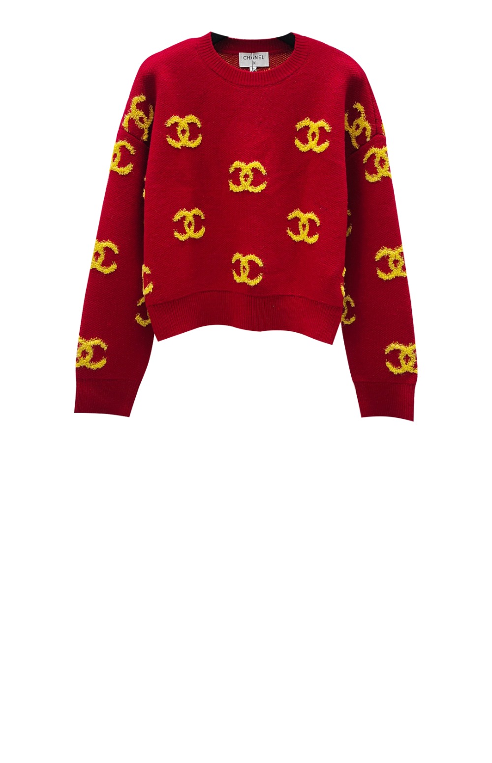 샤넬 프린트 니트 톱