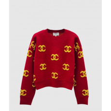 샤넬 프린트 니트 톱