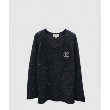 샤넬 프린트 니트 톱