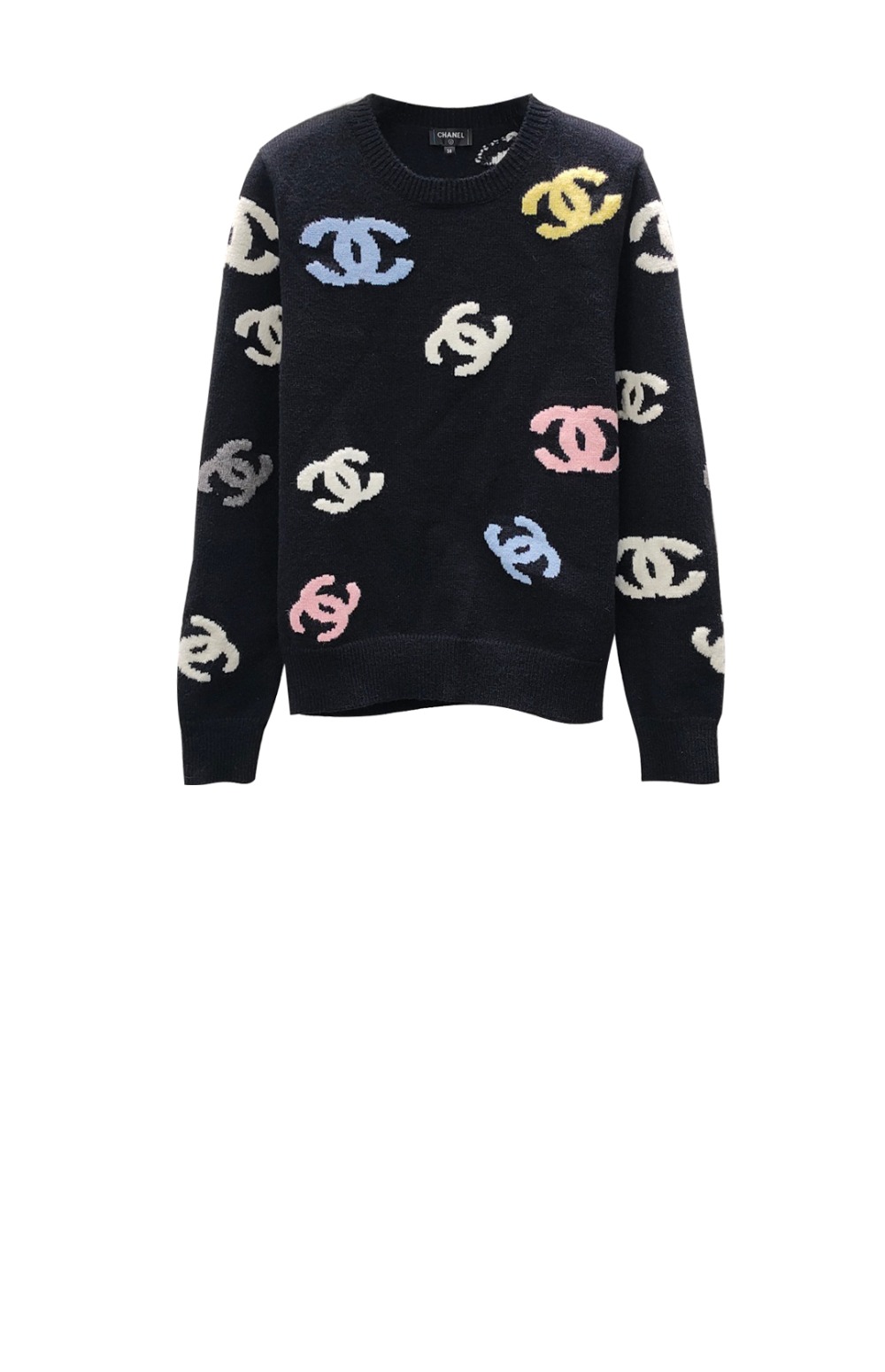 샤넬 프린트 니트 톱