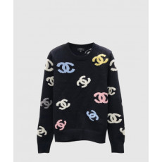 샤넬 프린트 니트 톱