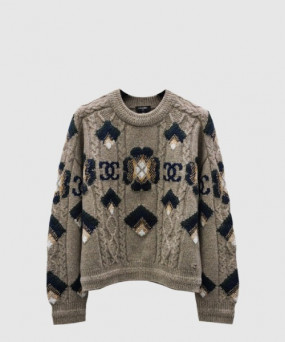 샤넬 프린트 니트 톱