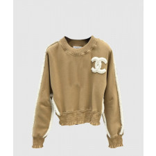 샤넬 프린트 니트 톱