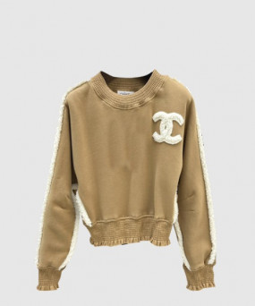 샤넬 프린트 니트 톱