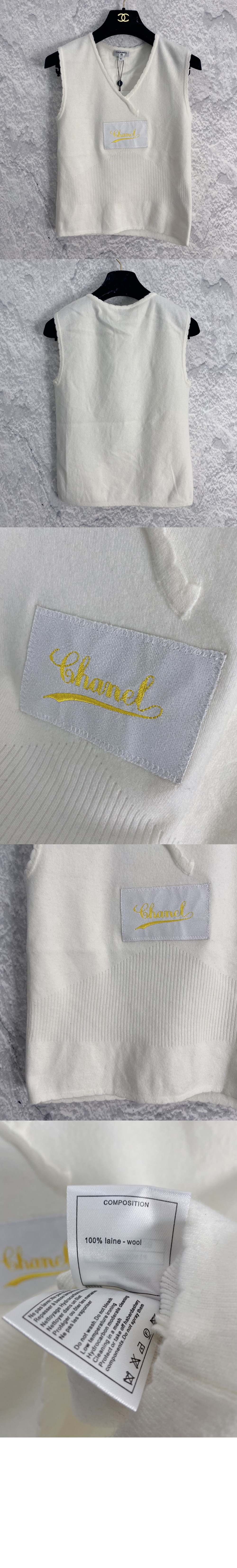 샤넬 프린트 니트 톱