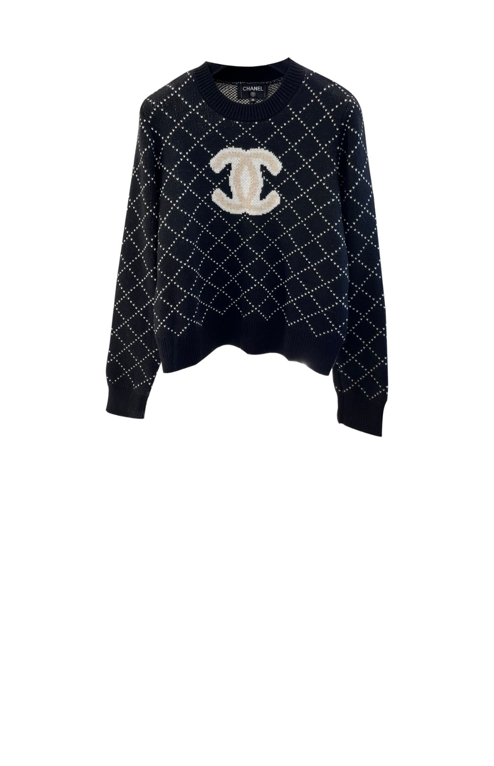 샤넬 프린트 니트 톱