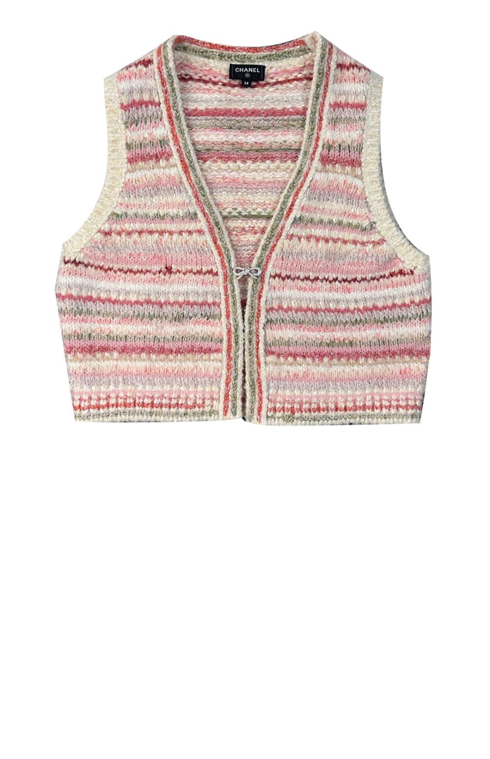 샤넬 프린트 니트 톱