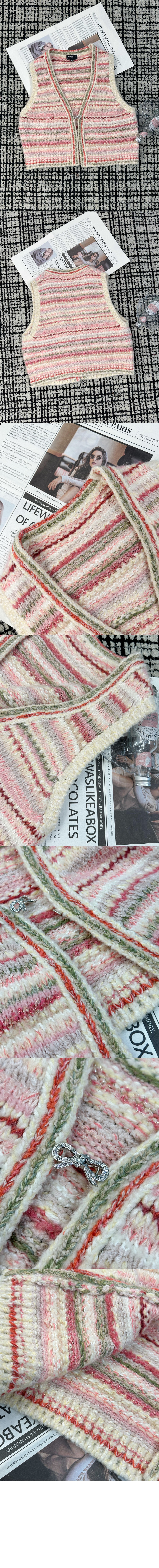 샤넬 프린트 니트 톱