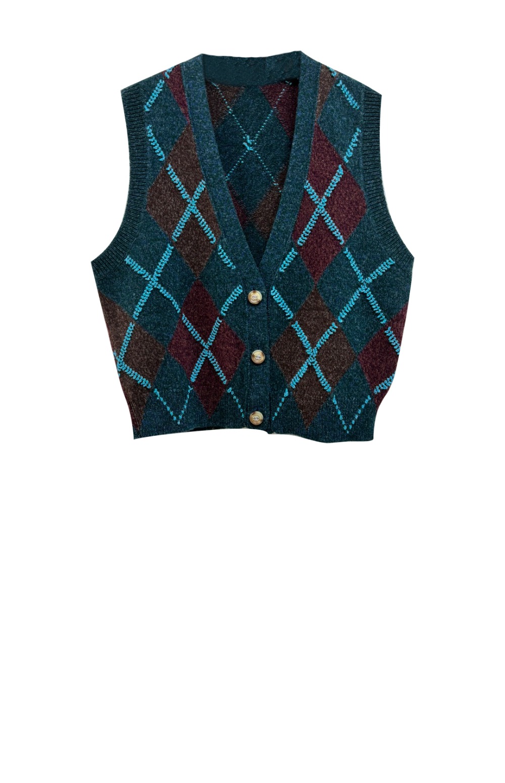 샤넬 프린트 니트 톱