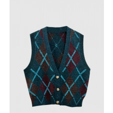 샤넬 프린트 니트 톱