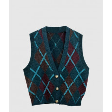 샤넬 프린트 니트 톱