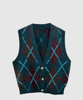 샤넬 프린트 니트 톱