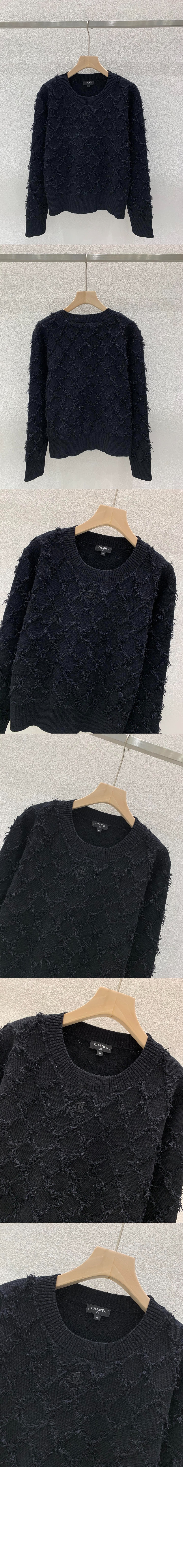 샤넬 프린트 니트 톱