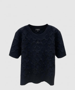 샤넬 프린트 니트 톱