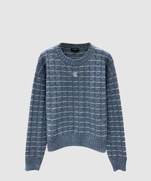 샤넬 프린트 니트 톱