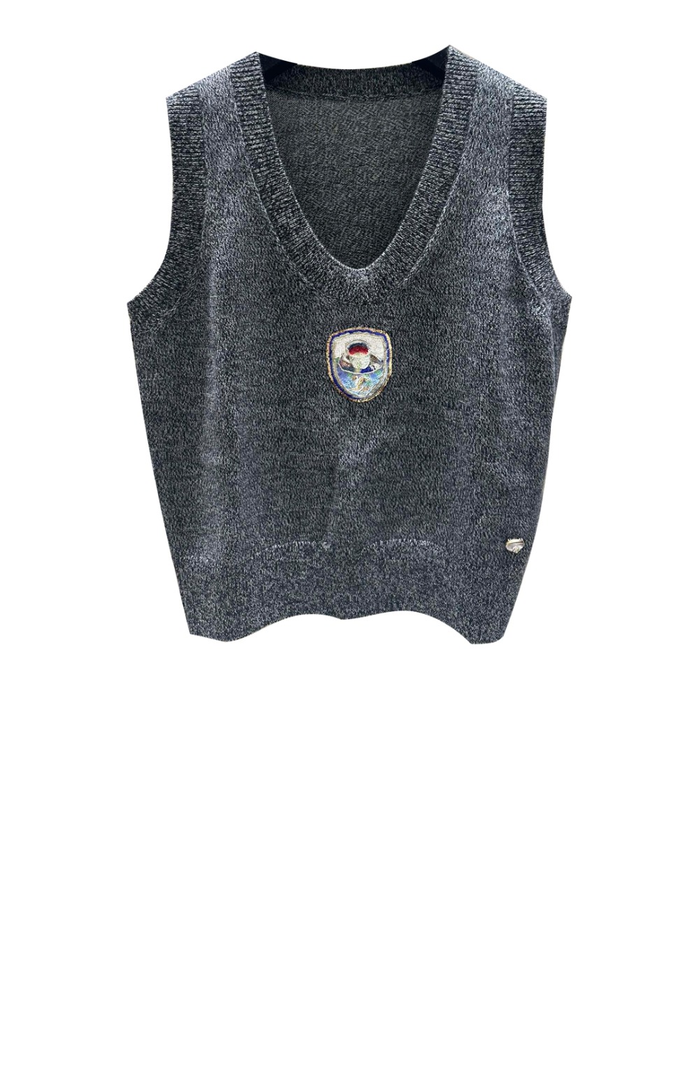 샤넬 프린트 니트 톱