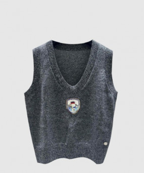 샤넬 프린트 니트 톱