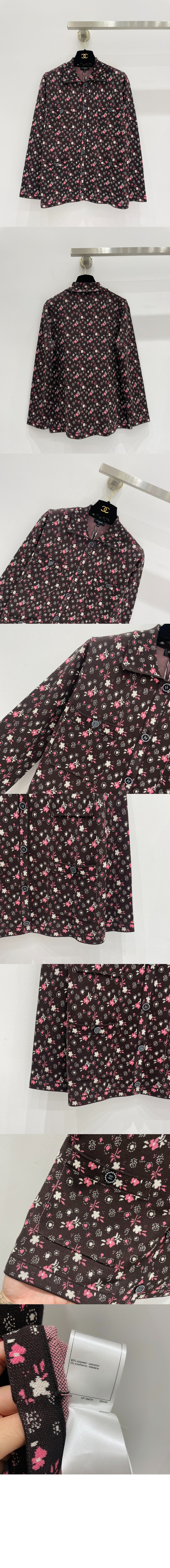 샤넬 로고 프린트 셔츠 톱