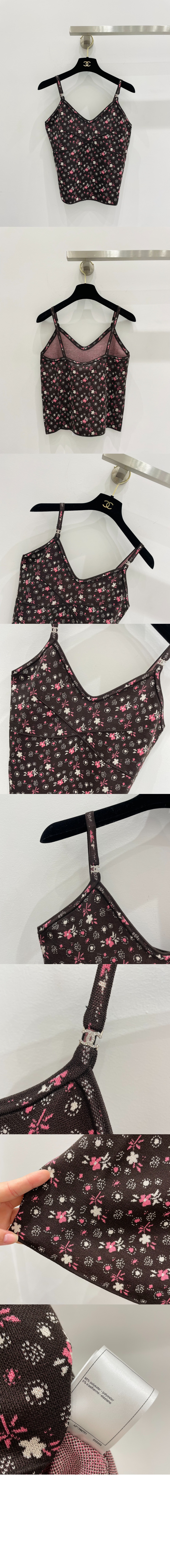 샤넬 로고 니트 상의