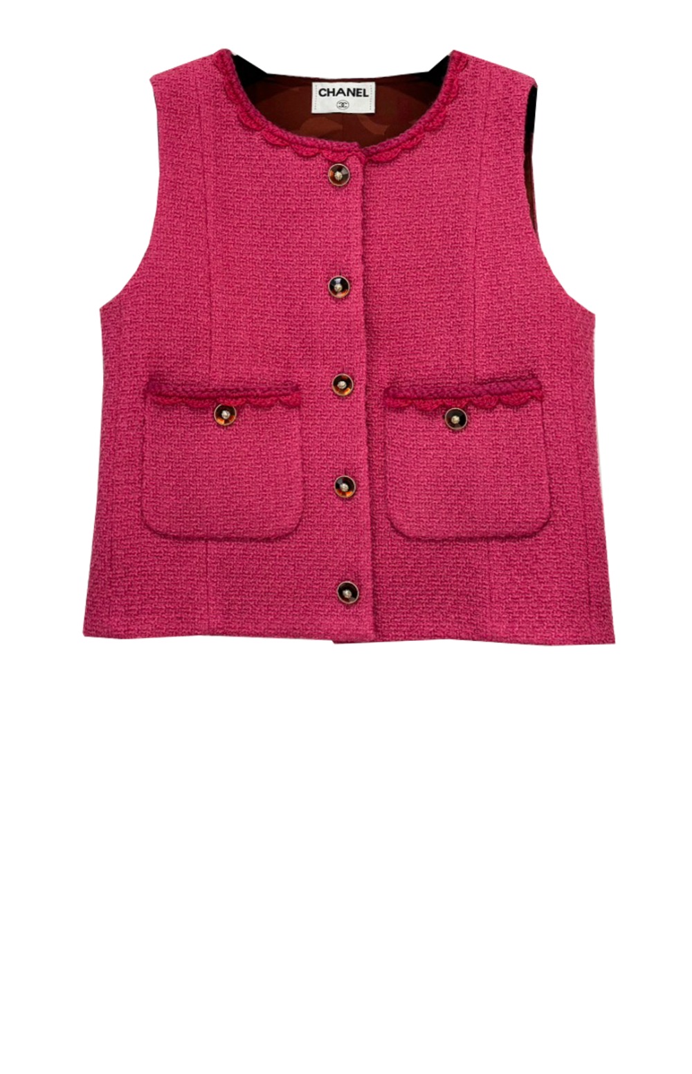 샤넬 로고 프린트 셔츠 톱