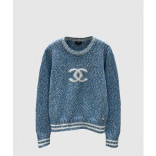 샤넬 로고 니트 상의