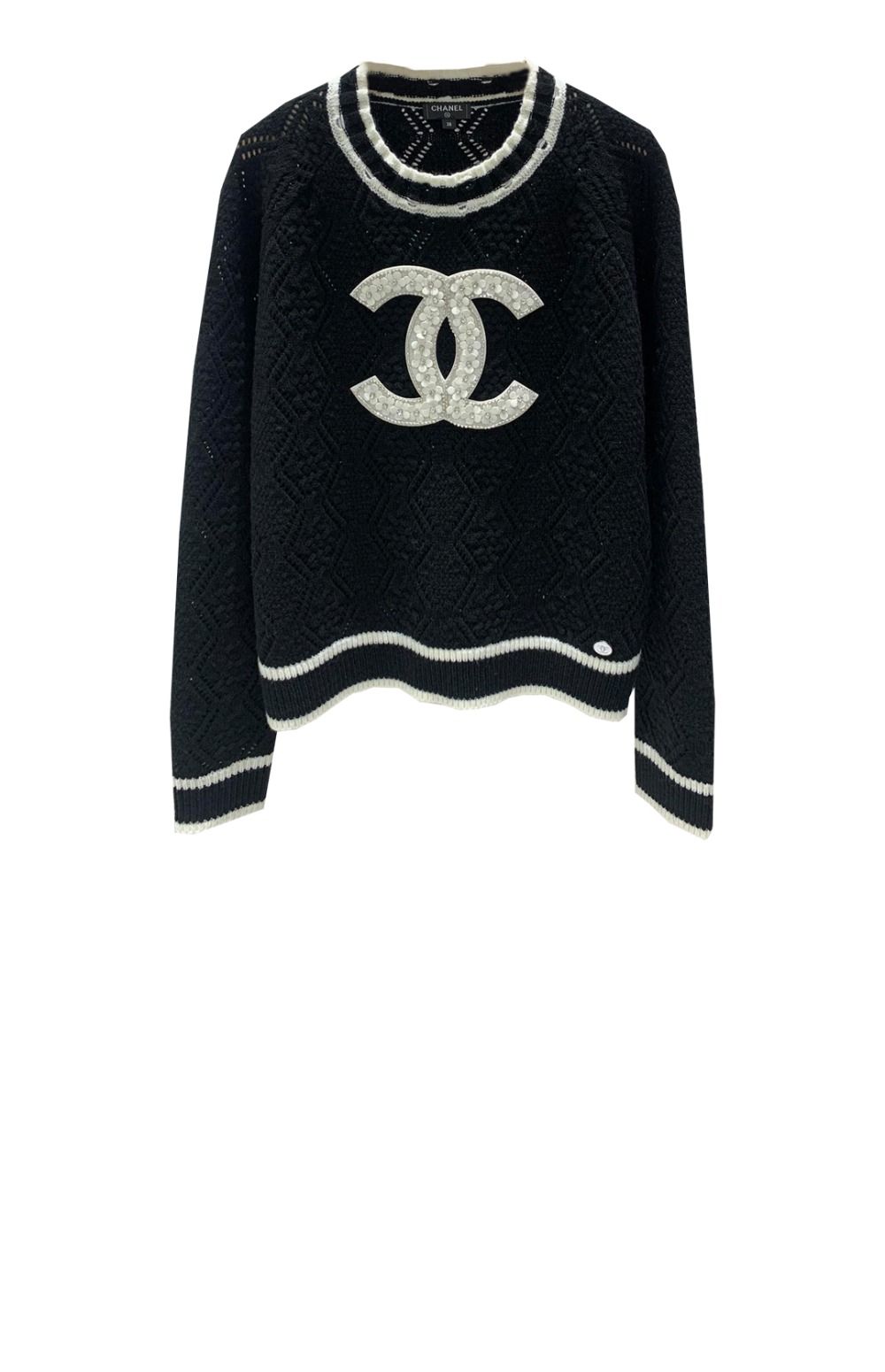 샤넬 로고 니트 상의