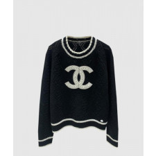 샤넬 로고 니트 상의