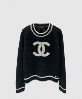 샤넬 로고 니트 상의