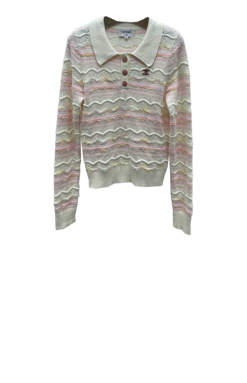 샤넬 로고 니트 상의