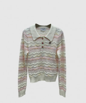 샤넬 로고 니트 상의