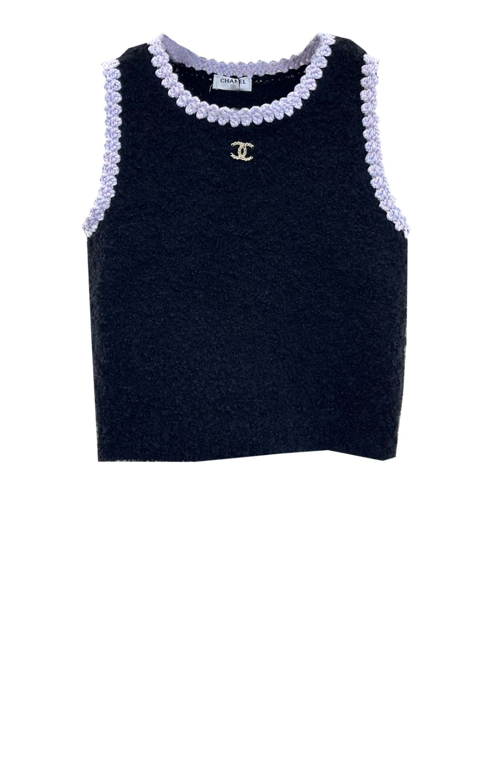 샤넬 로고 니트 상의