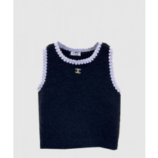 샤넬 로고 니트 상의