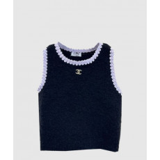 샤넬 로고 니트 상의