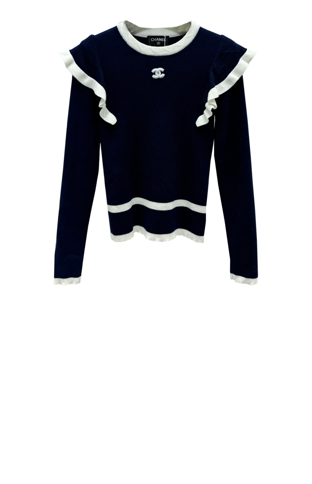 샤넬 로고 니트 상의