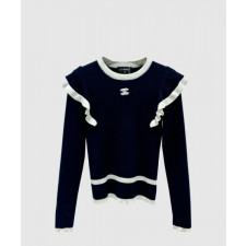 샤넬 로고 니트 상의