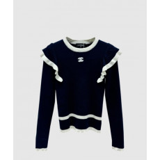 샤넬 로고 니트 상의