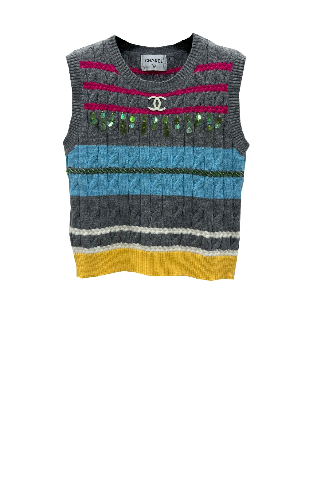 샤넬 로고 니트 상의